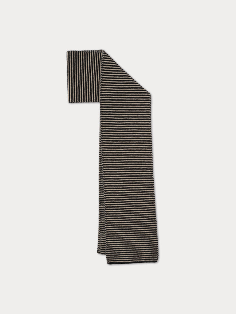 black and cream striped scarf