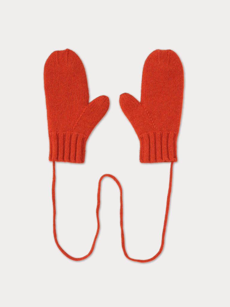 Pair of red mittens