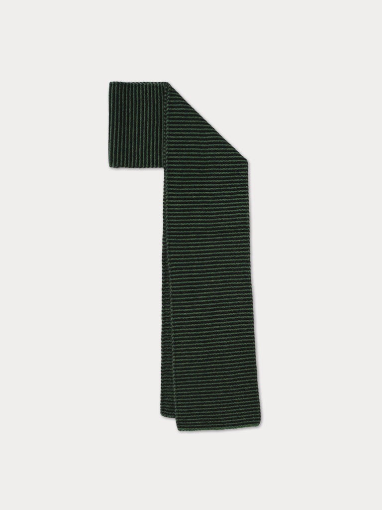 striped black and green scarf