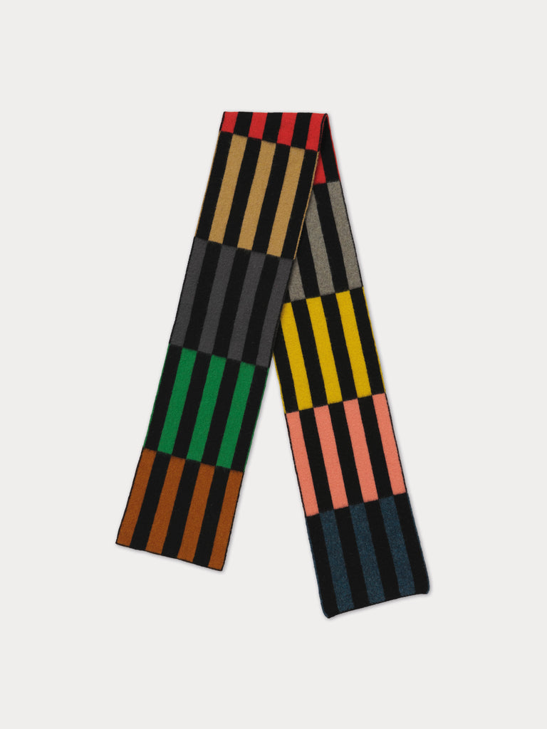 colourful scarf with thin rectangles
