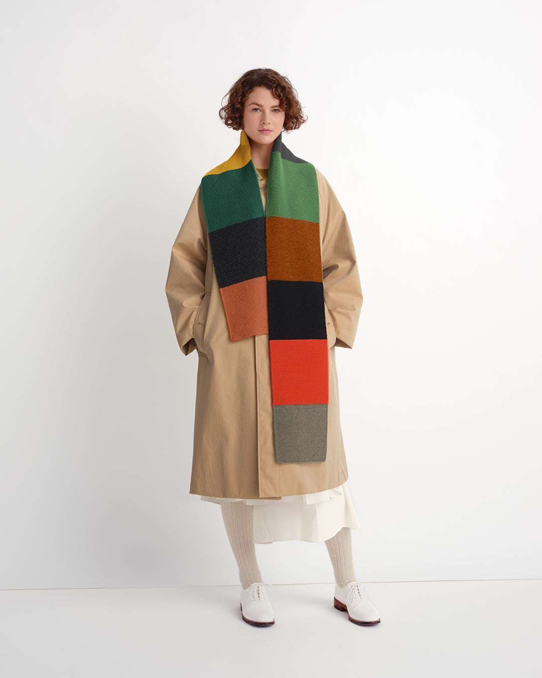 COLOURBLOCK GARTER STITCH SCARF BRIGHT [TEST 2026]