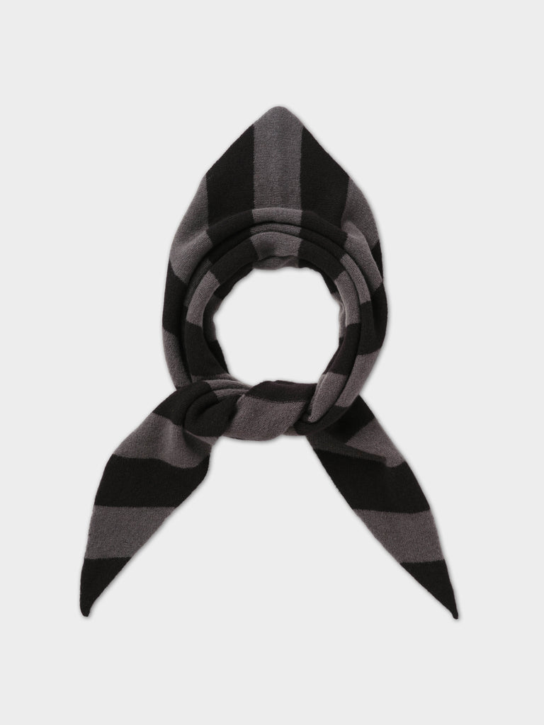 LARGE STRIPE TRIANGLE BLACK & DRILL GREY