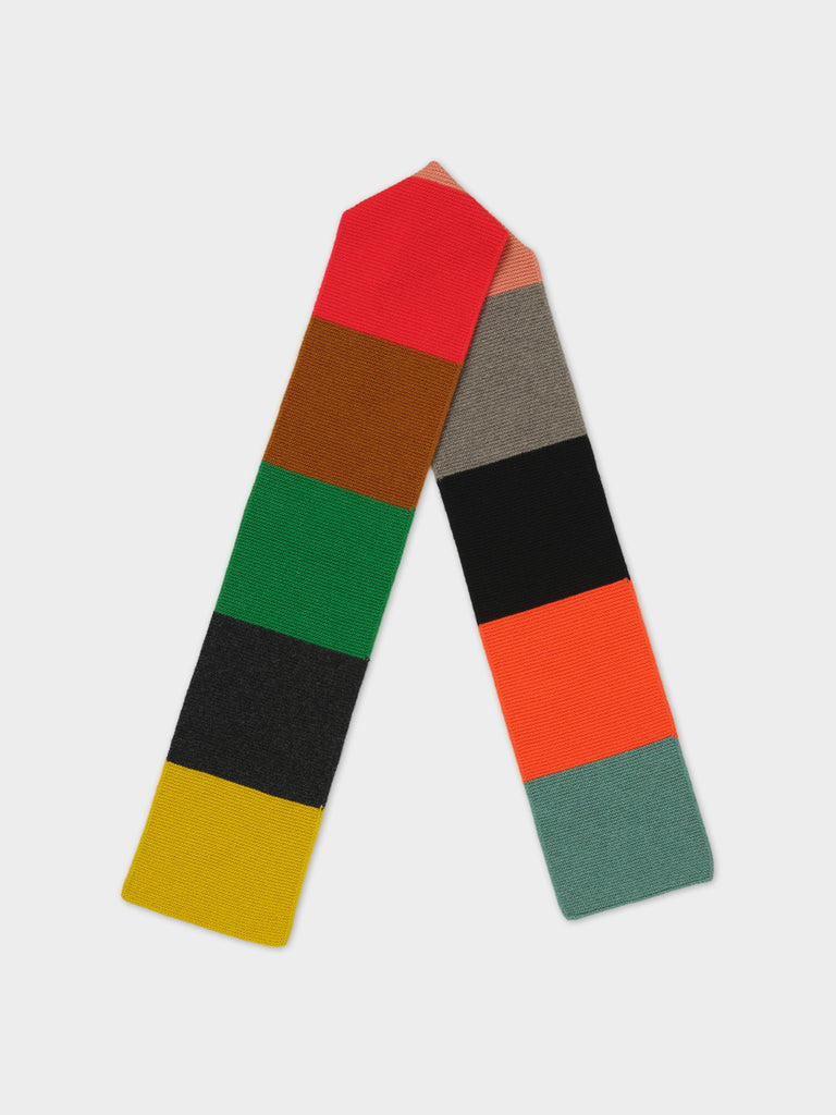 COLOURBLOCK GARTER STITCH SCARF MULTICOLOUR