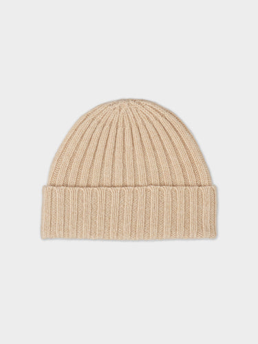 PLAIN RIBBED HAT OATMEAL