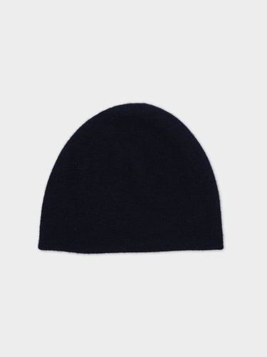 FELTED FINE KNIT HAT NERO NAVY
