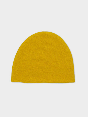 FELTED FINE KNIT HAT TURMERIC