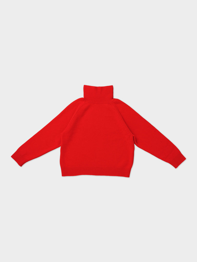 PLAIN FELTED JUMPER POPPY