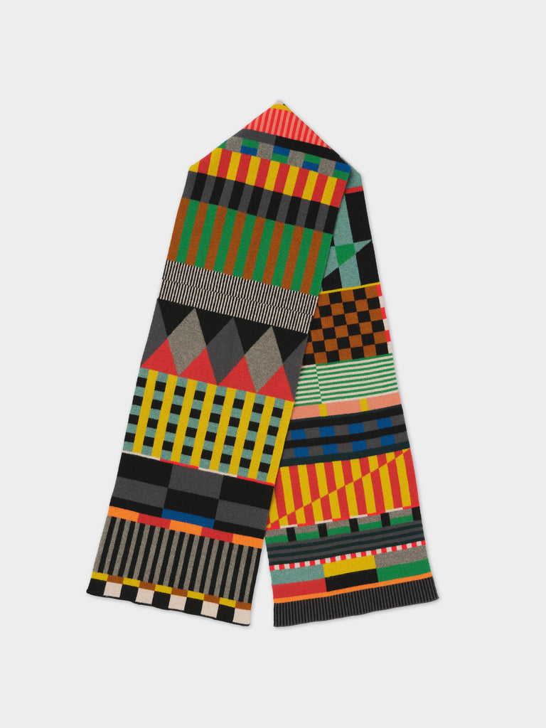 LARGE GEOMETRIC SCARF MULTICOLOUR