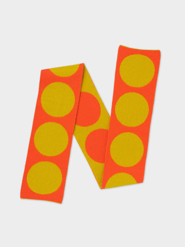 BRUSHED SPOT SCARF ORANGE GLOSS & TURMERIC