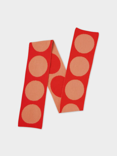 BRUSHED SPOT SCARF POPPY & PLASTER