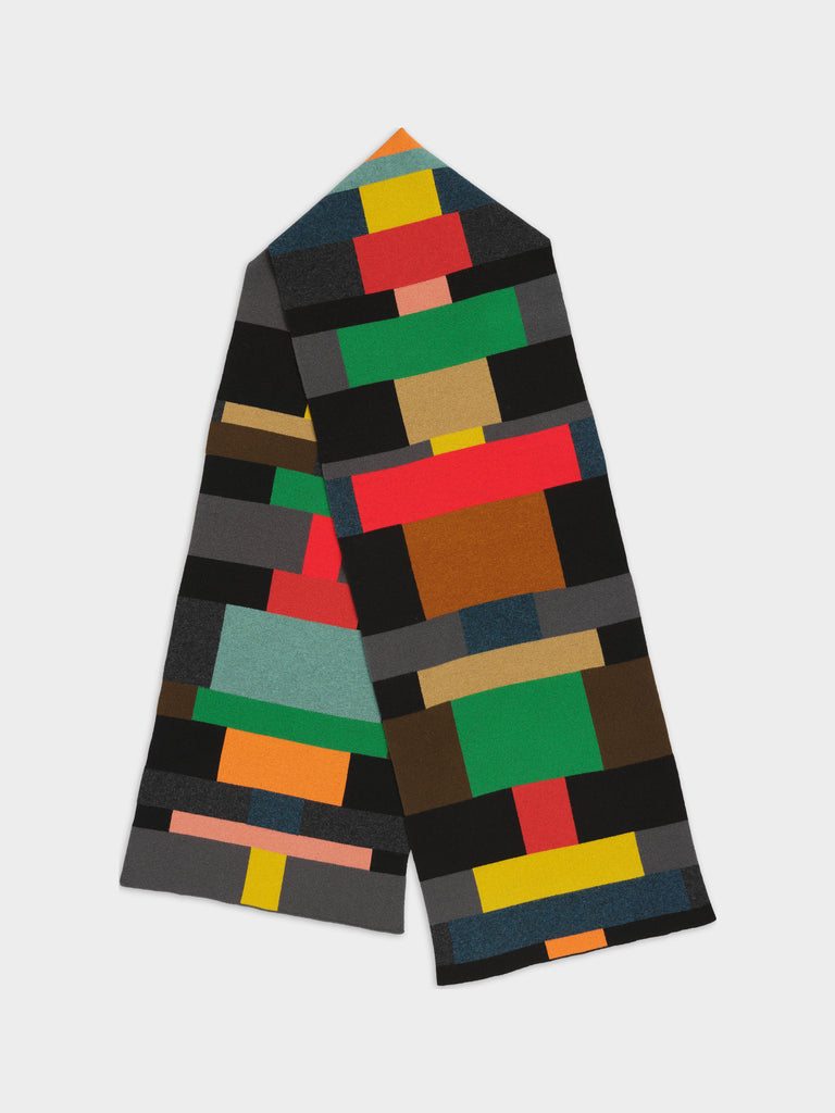 LARGE COLOURBLOCK COLUMN SCARF MULTICOLOUR