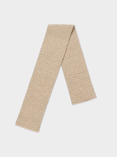 SMALL STITCH SCARF OATMEAL & BLACK
