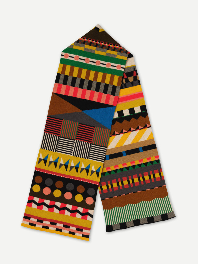 LARGE GEOMETRIC SCARF MULTICOLOUR