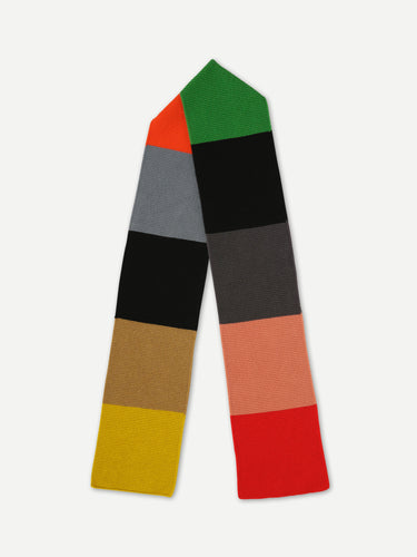 COLOURBLOCK GARTER STITCH SCARF MULTICOLOUR