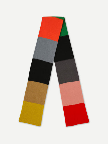 BRUSHED COLOURBLOCK SCARF MULTICOLOUR