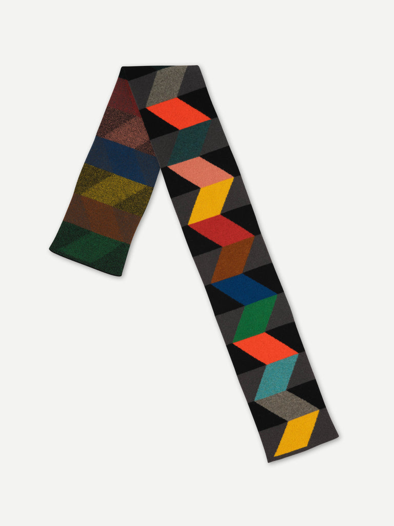 SMALL ZIGZAG RIBBON SCARF MULTICOLOUR