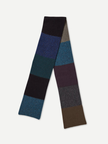 BRUSHED COLOURBLOCK SCARF DARK