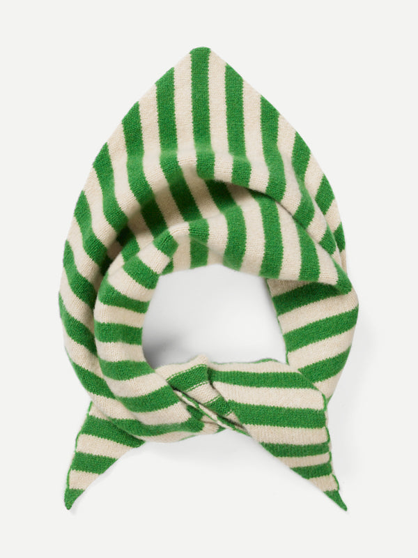 STRIPED TRIANGLE NECKERCHIEF PAGODA & OATMEAL