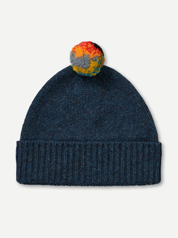 PLAIN HAT STRIPE POMPOM LUGANO