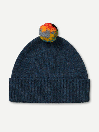 PLAIN HAT STRIPE POMPOM LUGANO