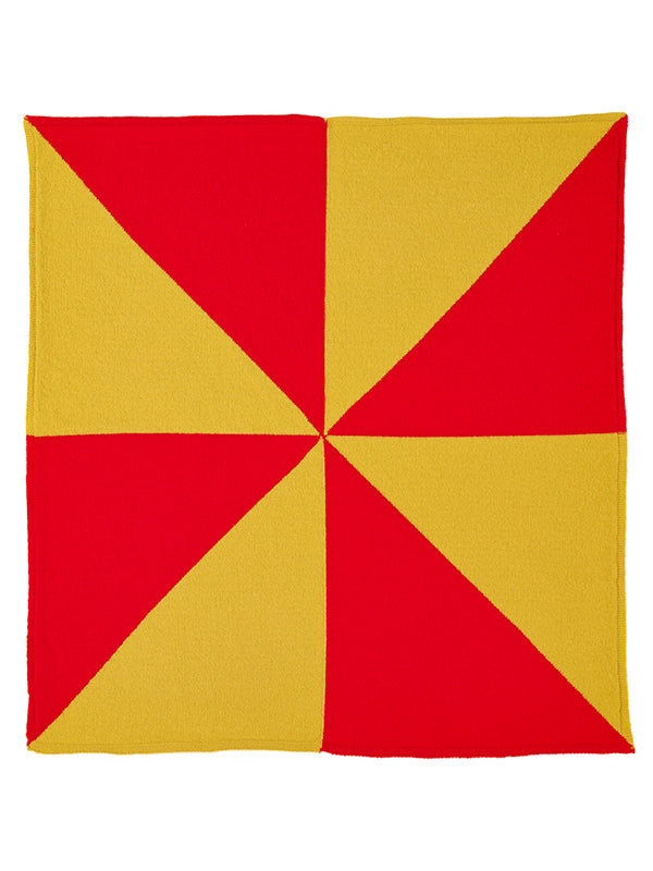 Windmill Square Neckerchief-Small Scarves & Neckerchiefs-Jo Gordon-Windmill Square Neckerchief Scarlet-100% Lambswool-Neckerchief