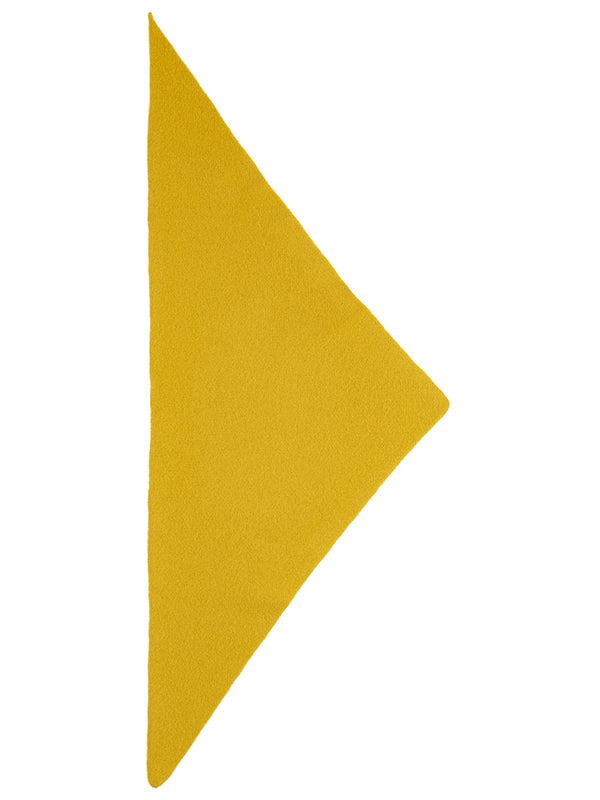 Plain Triangle Neckerchief Turmeric-Small Scarves & Neckerchiefs-Jo Gordon-Plain Triangle Neckerchief Turmeric-100% Lambswool-Neckerchief