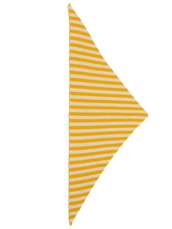 Striped Triangle Neckerchief Golden Eye & oatmeal