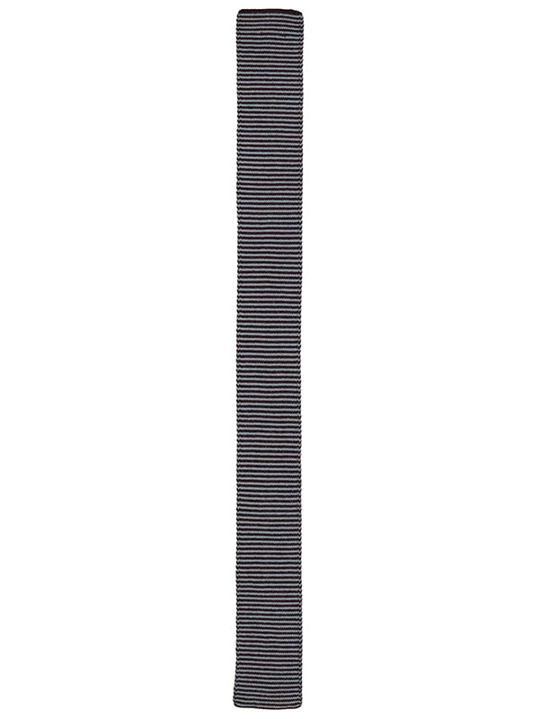 Small Garter Stitch Scarf Black & Purslane