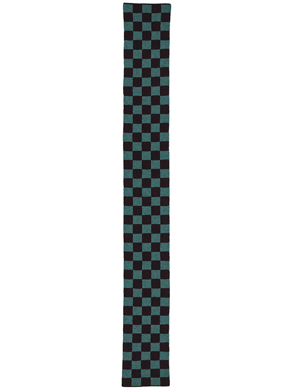 Small Check Scarf Cossack & Black