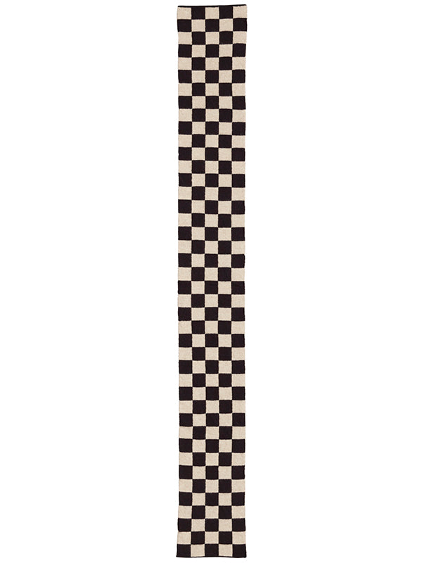 Small Check Scarf Black & Oatmeal